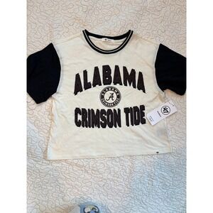 47 Brand Womens Alabama Crimson Tide‎ Cropped T Shirt Size Small #501